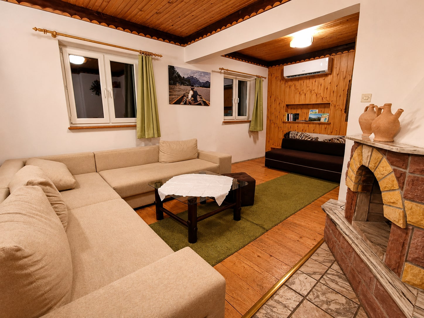 Ground-floor living room with a fireplace